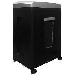 Изображение товара Уничтожитель документов Гелеос УП21-7+, секретность DIN P-7, фрагменты 0.8х1 мм, 7 листов, объем 23 л, CD/пл.карты