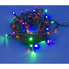 Изображение товара Светодиодная гирлянда Uniel ULD-S0500-050-DGA MULTI IP20 50 светодиодов. Разноцветный свет. Провод зеленый, UL-00007303