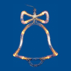 Изображение товара Подвесной светильник Uniel «Колокольчик» на батарейках 3AAA (не в/к), 16х20см. Подвесная. 10 светодиодов. Теплый белый свет. Провод прозрачный.