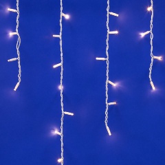 Изображение товара Бахрома светодиодная с эффектом мерцания Uniel ULD-B3010-200-TWK WARMWHITE IP67 3м. Соединяемая. 200 светодиодов. Теплый белый свет. Провод белый, UL-00001365