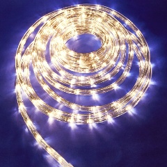 Изображение товара Светодиодная гирлянда Uniel ULD-D50 8M/С08 IP44 WARM WHITE Дюралайт, 8м. С контроллером. Теплый белый свет. Провод белый, UL-00008572