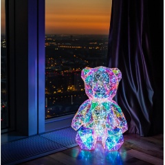 Изображение товара Светильник декоративный Uniel ULD-R504 USB-RGB BEAR «Мишка», с USB проводом. 80 светодиодов. RGB свет. Цвет корпуса радужный, UL-00011054