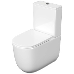 Изображение товара Унитаз-компакт напольный безободковый Aquatek Optima Plus 620x355x790 белый с системой Торнадо