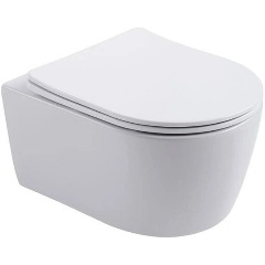 Изображение товара Унитаз подвесной AQUATEK AQ1106T-00 ЕВРОПА TORNADO 490*360*250мм, тонкое сиденье с механизмом плавного закрывания, крепеж