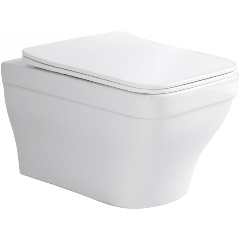 Изображение товара Унитаз подвесной AQUATEK AQ1199T-00 ЛЕЯ TORNADO 490*360*320мм, тонкое сиденье с механизмом плавного закрывания, крепеж