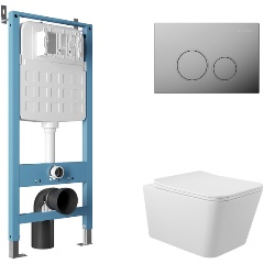 Изображение товара Унитаз с инсталляцией Aqueduto TEC NovoCIR, белый, горизонтальный выпуск