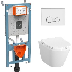 Изображение товара Унитаз с инсталляцией VITRA Integra Round 9856B003-7205