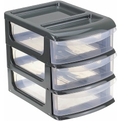 Изображение товара Универсальный бокс большой IDEA (3 секции) М 2767 Графитовый