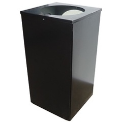 Изображение товара Уличная урна Титан Квадро-24 80 л черная из оцинкованной стали