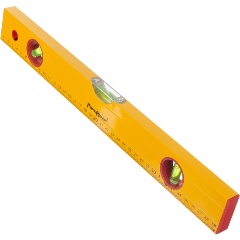 Изображение товара Алюминиевый уровень РЕМАКОЛОР Yellow 40 см с 3 глазками для строительства