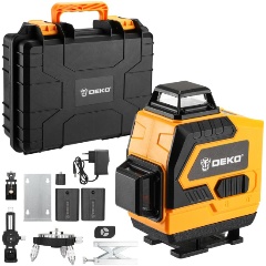 Изображение товара Уровень лазерный самовыравнивающийся DEKO DKLL16, 16 линий, зеленый луч, 2 АКБ