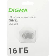 Изображение товара USB флешка 16Gb Digma Drive2 silver USB 2.0