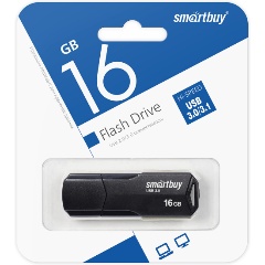 Изображение товара USB флешка 16Gb SmartBuy Clue black USB 3.0
