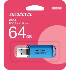 Изображение товара USB флешка 64Gb AData C906 blue USB 2.0 компактное устройство для хранения данных