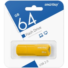 Изображение товара USB флешка 64Gb SmartBuy Clue yellow USB 2.0