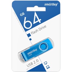 Изображение товара USB флешка 64Gb SmartBuy Twist blue USB 2.0