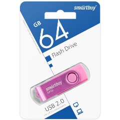 Изображение товара USB флешка 64Gb SmartBuy Twist pink USB 2.0