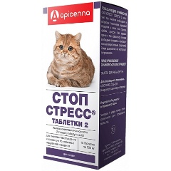 Изображение товара Таблетки успокоительные Стоп-Стресс Плюс для кошек, 15 таблеток