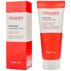 Изображение товара Увлажняющая очищающая пенка FarmStay с керамидами, 180 мл