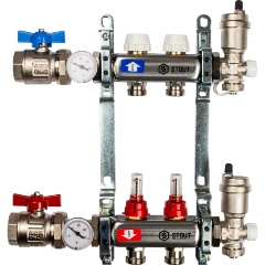 Изображение товара Коллектор STOUT SMS 0907 000002 в сборе с расходомерами 2 вых.