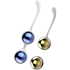 Изображение товара Вагинальные шарики синие и золотистые Nalone Yany