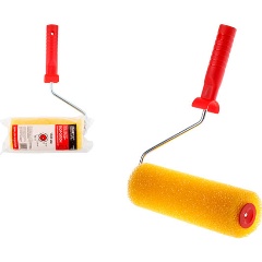 Изображение товара Валик поролоновый "Структурный" крупнопористый 180мм с ручкой 8мм STARTUL PROFI (покраска стен и фасадов, поролон, крупная структура) (ST0218-18R)