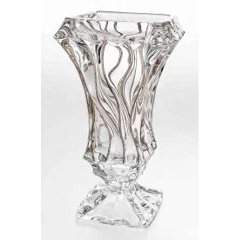 Изображение товара Ваза BOHEMIA JIHLAVA на ножке "BAMBOO" 30 см., декор "Платиновые линии" 79/89C99/0/80J80/300/1919001