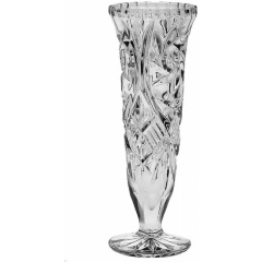 Изображение товара Ваза CRYSTAL BOHEMIA PINWHEEL 21 см из хрусталя прозрачная красивые декоративные элементы