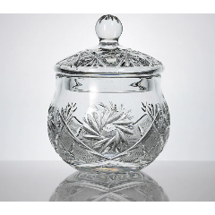 Изображение товара Ваза для конфет с крышкой Неман 22303 из хрусталя прозрачная 14.6х12.5 см