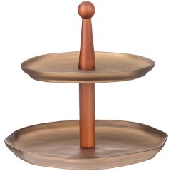 Изображение товара Ваза двухярусная BRONCO "bronze" 24,5*20,5 см.