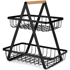 Изображение товара Ваза Homium Kitchen Family черный (2 яруса) fruit06black