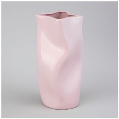 Изображение товара Фарфоровая ваза Lefard 13.5х13.5х27 см с рельефом и глазурью