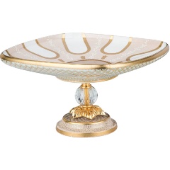 Изображение товара Ваза для фруктов LEFARD на ножке 25х25х16 см золотистая фарфор