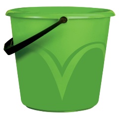 Изображение товара Ведро 6 л, без крышки, пластиковое, пищевое, с глянцевым узором, цвет зеленый, мерная шкала, ЛАЙМА