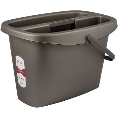 Изображение товара Ведро пластиковое Svip "Классика" прямоугольное, с вставкой, антрацит, 13л