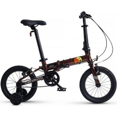 Изображение товара Детский велосипед Maxiscoo S007 PRO 14" складной, Бронза (2024)