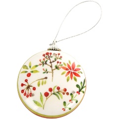 Изображение товара Елочная игрушка ВЕЛЬТ медальон с рисунком, светящийся, 3 лампы, 7,5 см