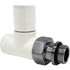 Изображение товара Вентиль SR Rubinetterie Tondera Light прямой, ручной 1/2", цвет белый