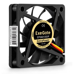 Изображение товара Вентилятор для корпуса ExeGate ExtraPower EP06010S3P 12В DC 60x60x10мм 3pin (EX295223RUS)
