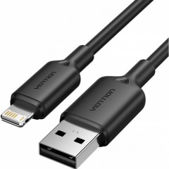 Изображение товара Кабель Vention USB 2.0 USB-A(M)/Lightning 8M для iPad/iPhone 2.4A черный