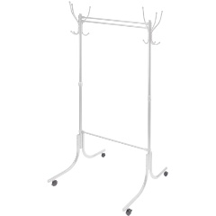 Изображение товара Вешалка гардеробная Nika ВГ90-6/МБ металлическая с колесами белая
