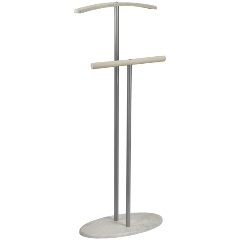 Изображение товара Вешалка костюмная Мебелик Дэви 2 металлик/дуб дымчатый напольная