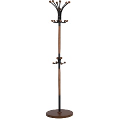 Изображение товара Вешалка напольная Мебелик Д 1 черный/средне-коричневый