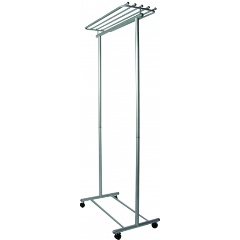 Изображение товара Вешалка напольная МЕБЕЛИК на колесах М 9 металлик