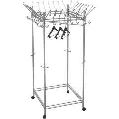Изображение товара Вешалка напольная МЕБЕЛИК на колесах Пико 23 металлик