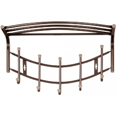 Изображение товара Вешалка настенная Nika Haushalt коричневый 525х300х235мм, НВН1/BR