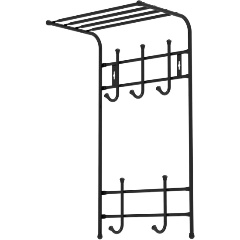 Изображение товара Вешалка настенная Nika черный 410х255х745мм, ВПТ5/Ч