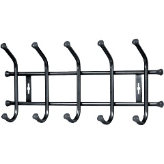 Изображение товара Вешалка настенная Nika черный 485х215х85мм, ВНТ5/Ч