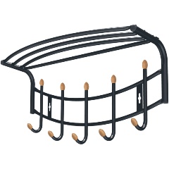 Изображение товара Вешалка настенная Nika черный 525х300х235мм, ВНП4Д/Ч