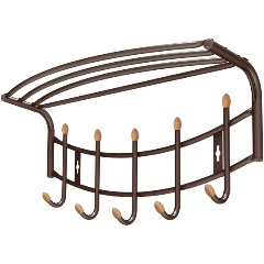 Изображение товара Вешалка настенная Nika коричневый 525х300х235мм, ВНП4Д/К